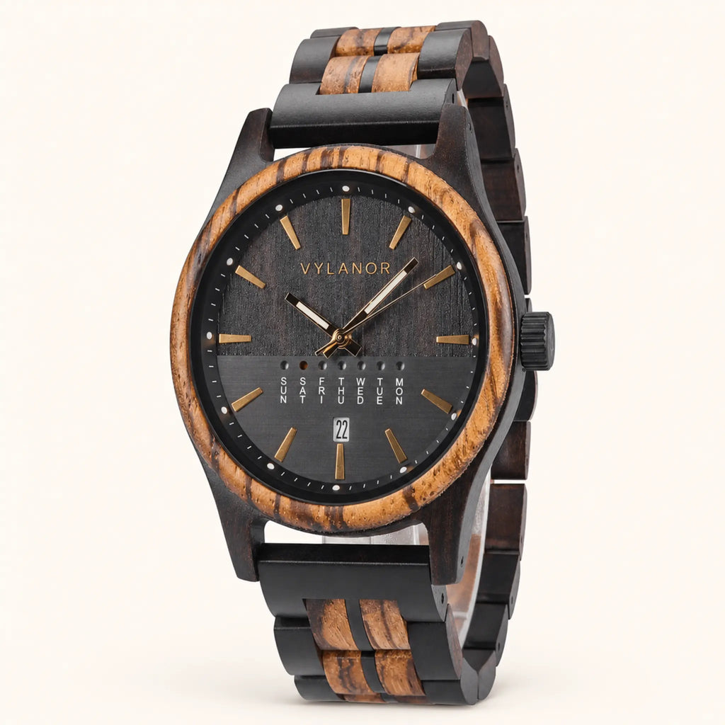 Reloj de madera para hombre Atlas