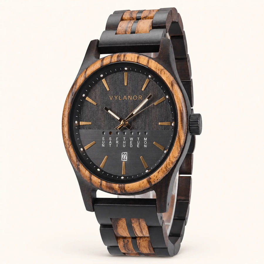 Reloj de madera para hombre Atlas