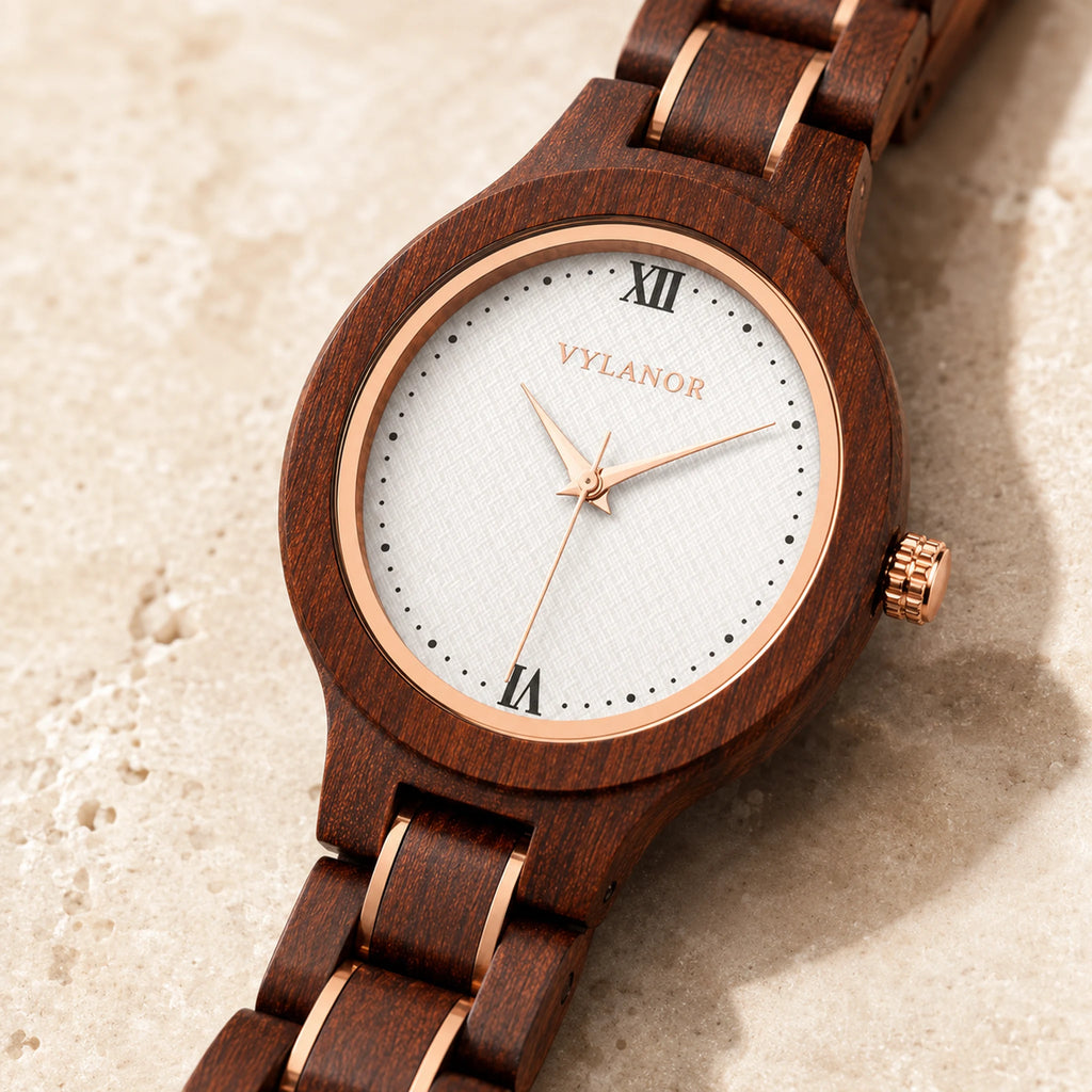 Reloj de madera para mujer Elara