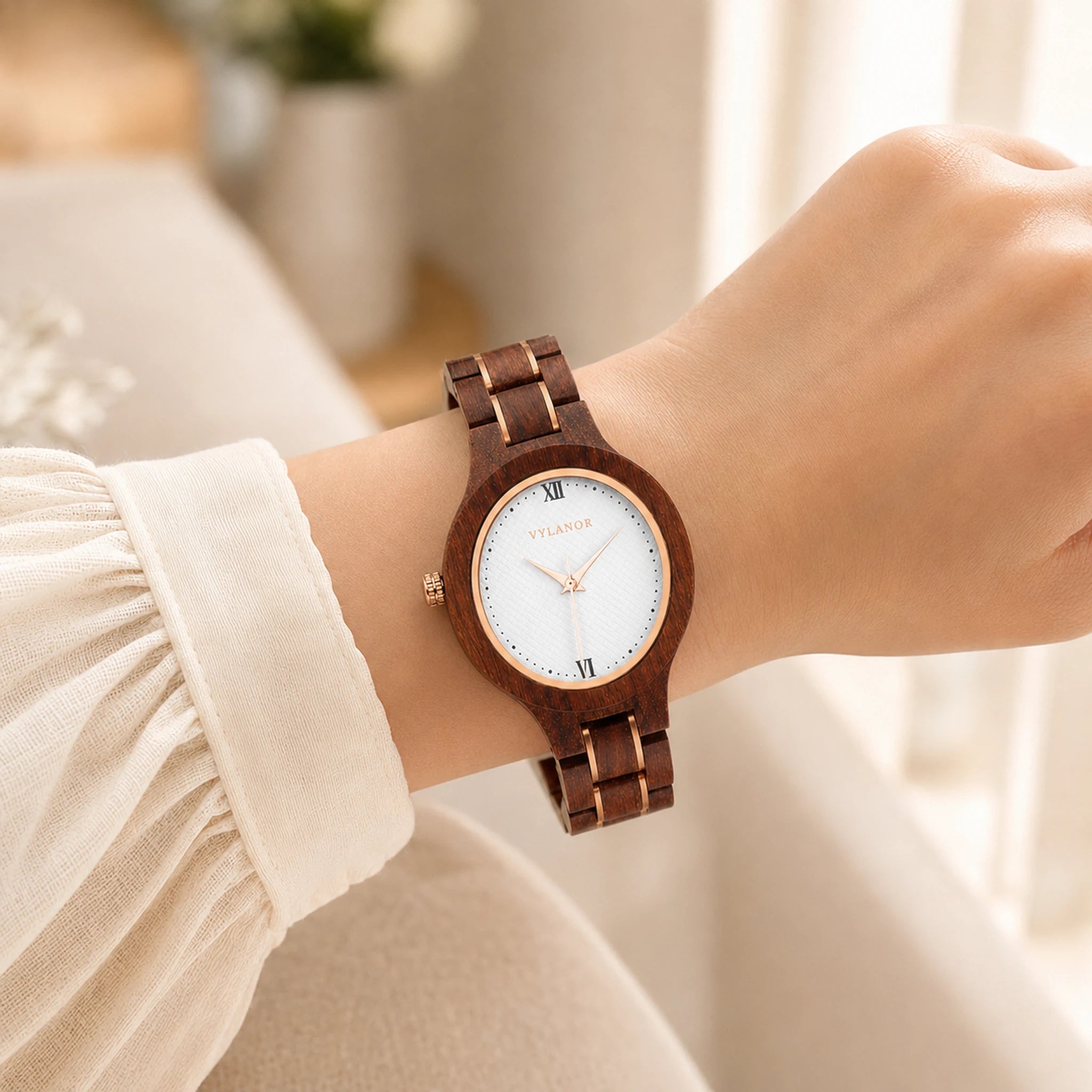 Reloj de madera para mujer Elara