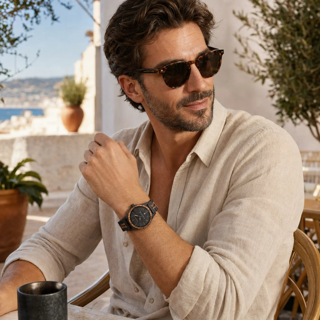 Reloj de madera para hombre Atlas