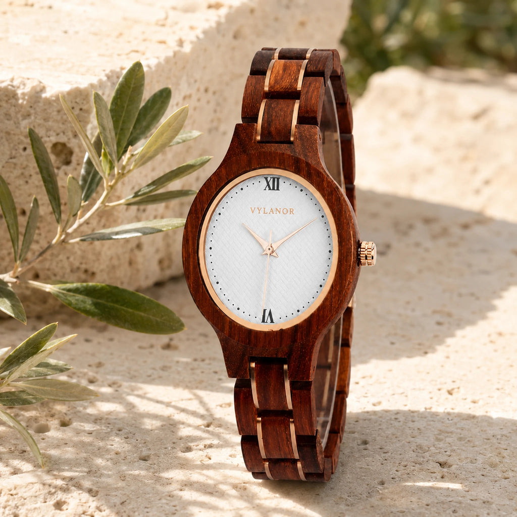 Reloj de madera para mujer Elara