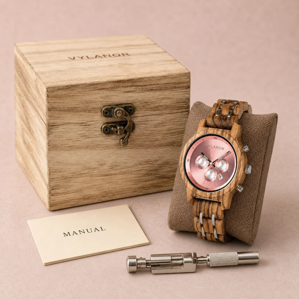 Reloj de madera para mujer Roselia