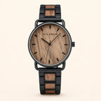 Reloj de madera para hombre Ebano