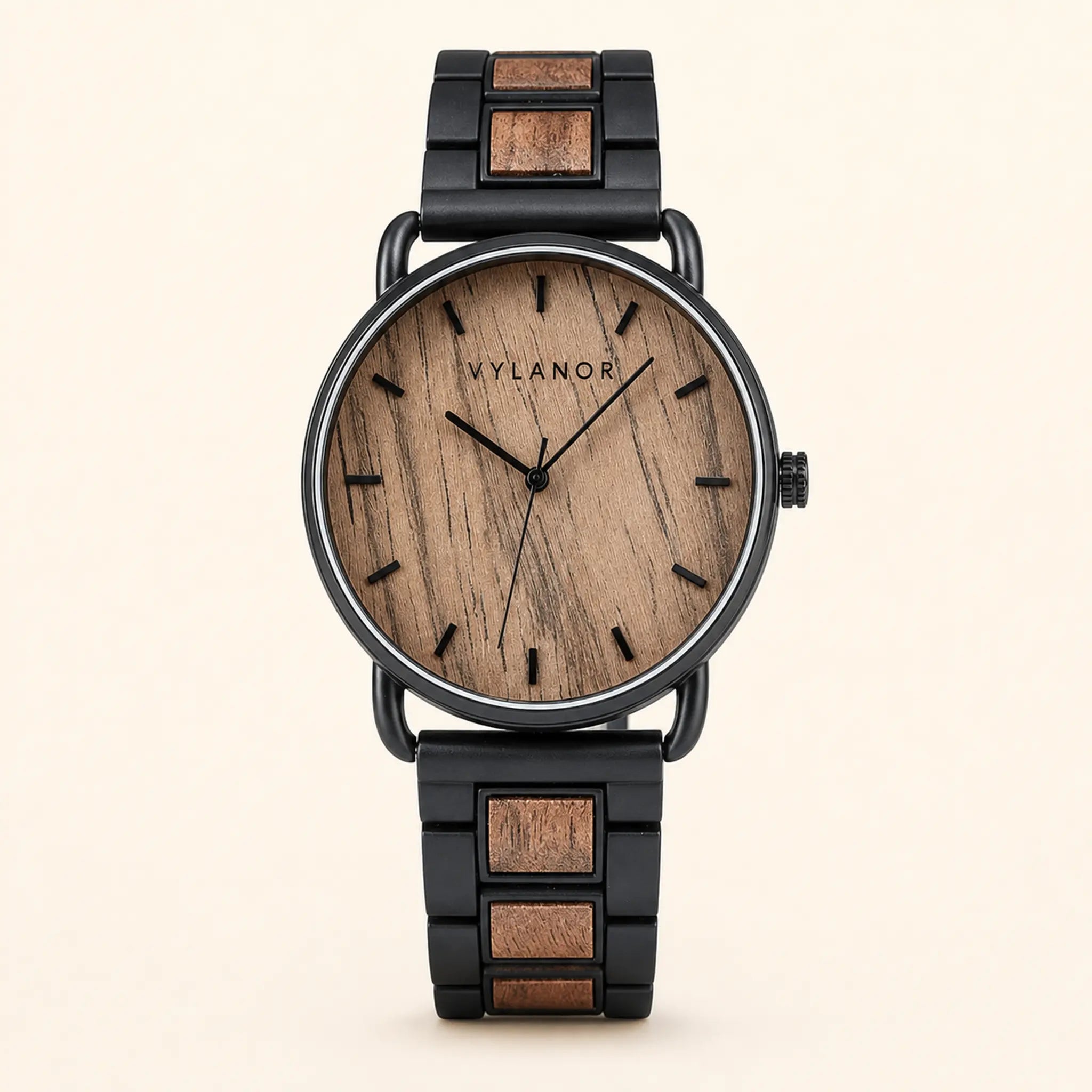 Reloj de madera para hombre Ebano