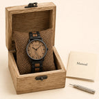 Reloj de madera para hombre Ebano