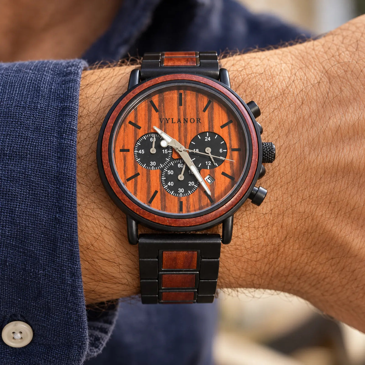 Reloj de madera para hombre Fenix