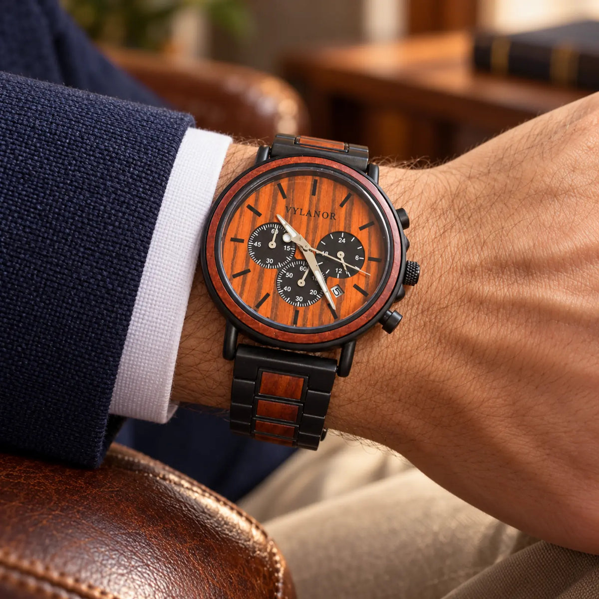 Reloj de madera para hombre Fenix