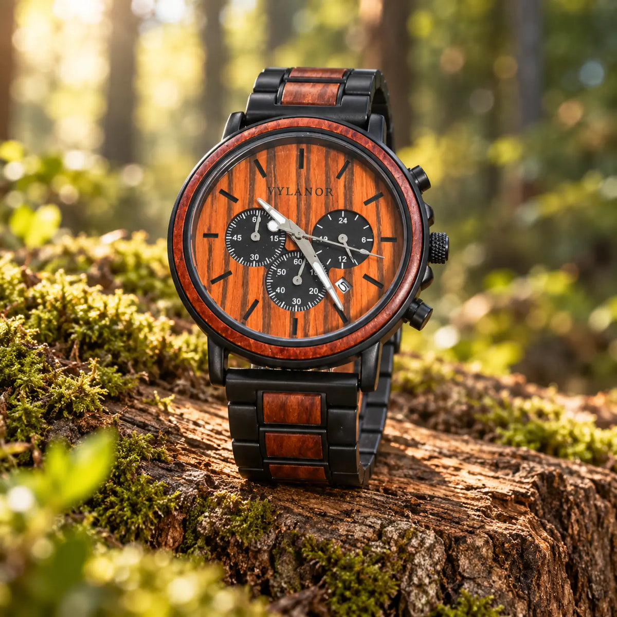 Reloj de madera para hombre Fenix