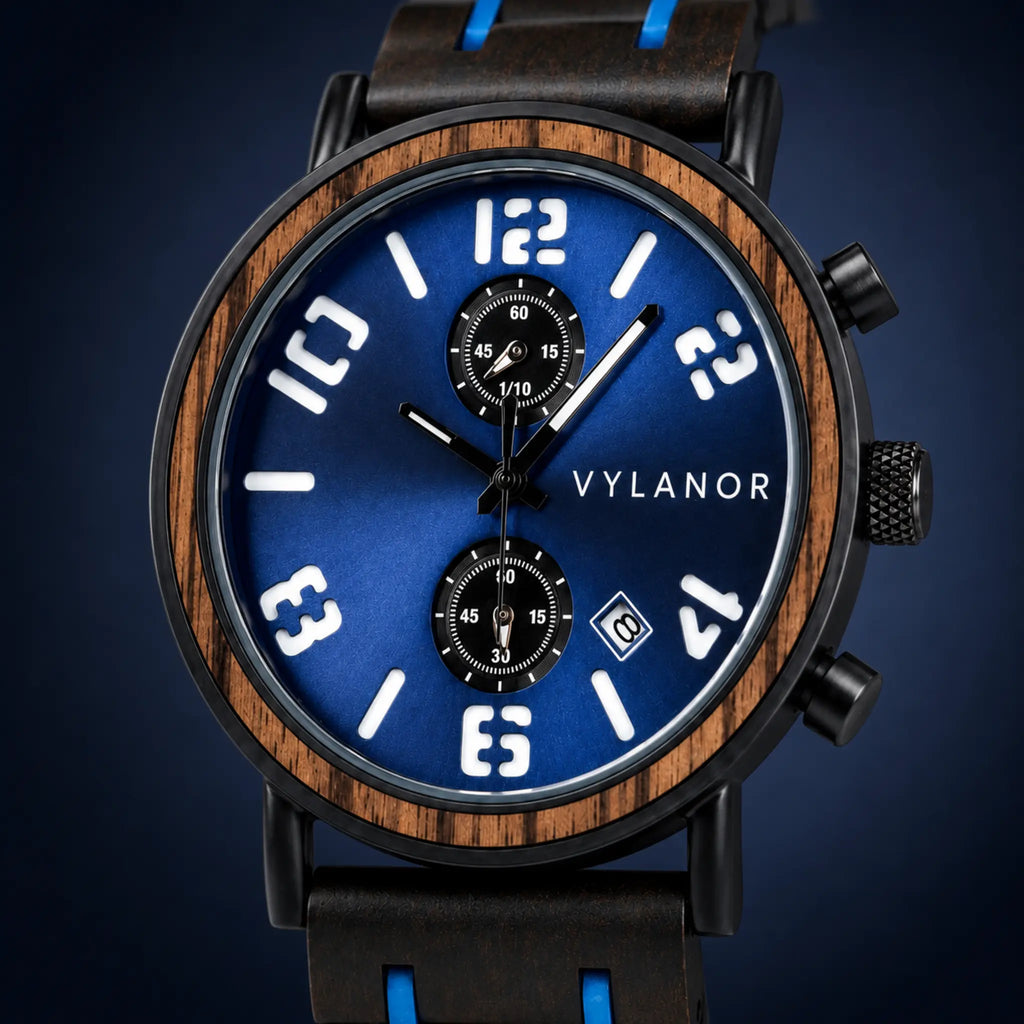 Reloj de madera para hombre Indigo