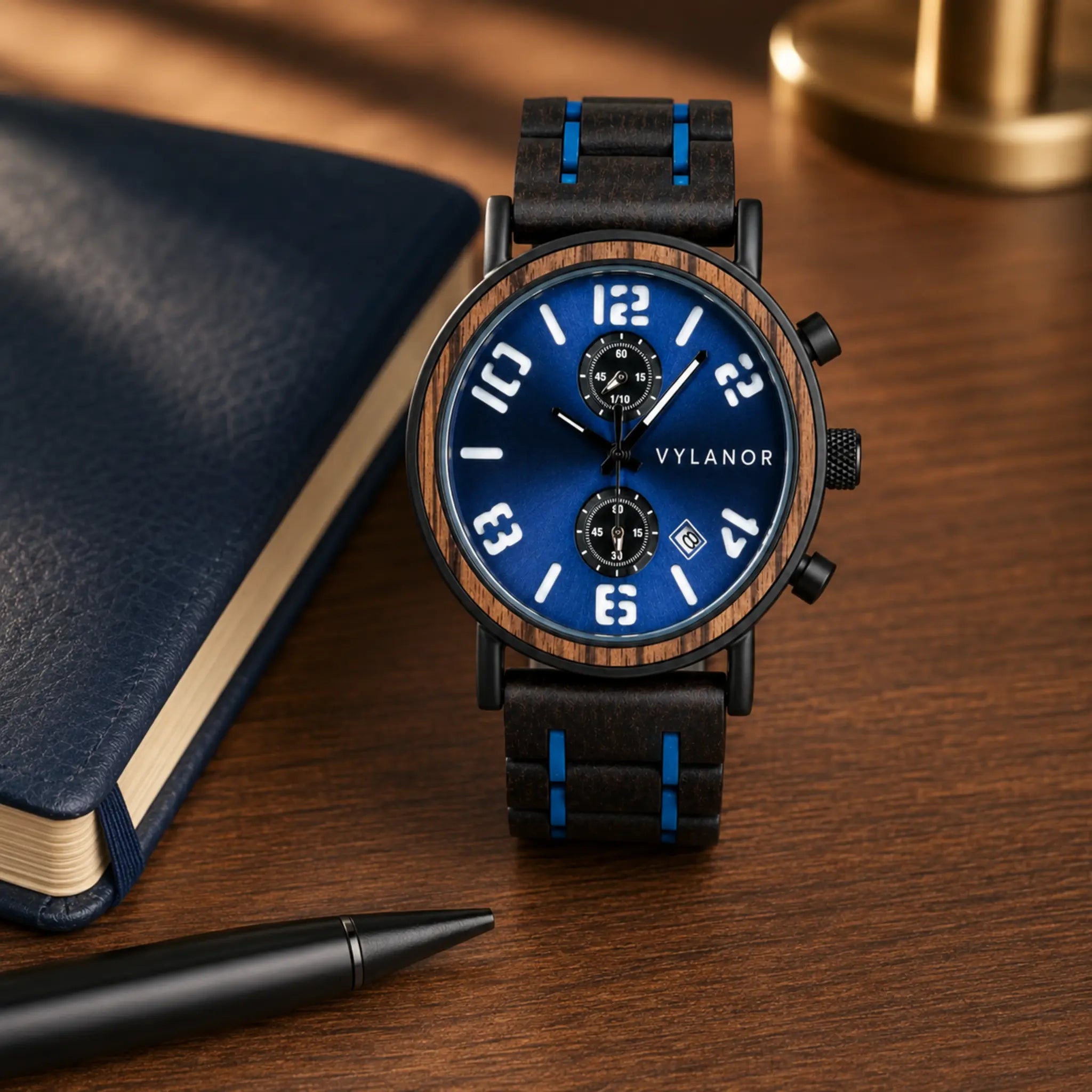 Reloj de madera para hombre Indigo