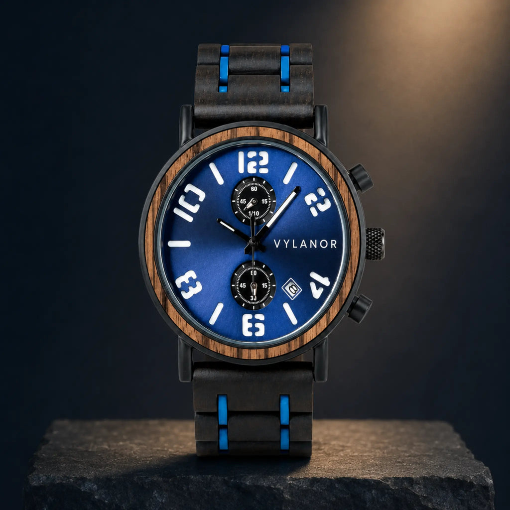 Reloj de madera para hombre Indigo