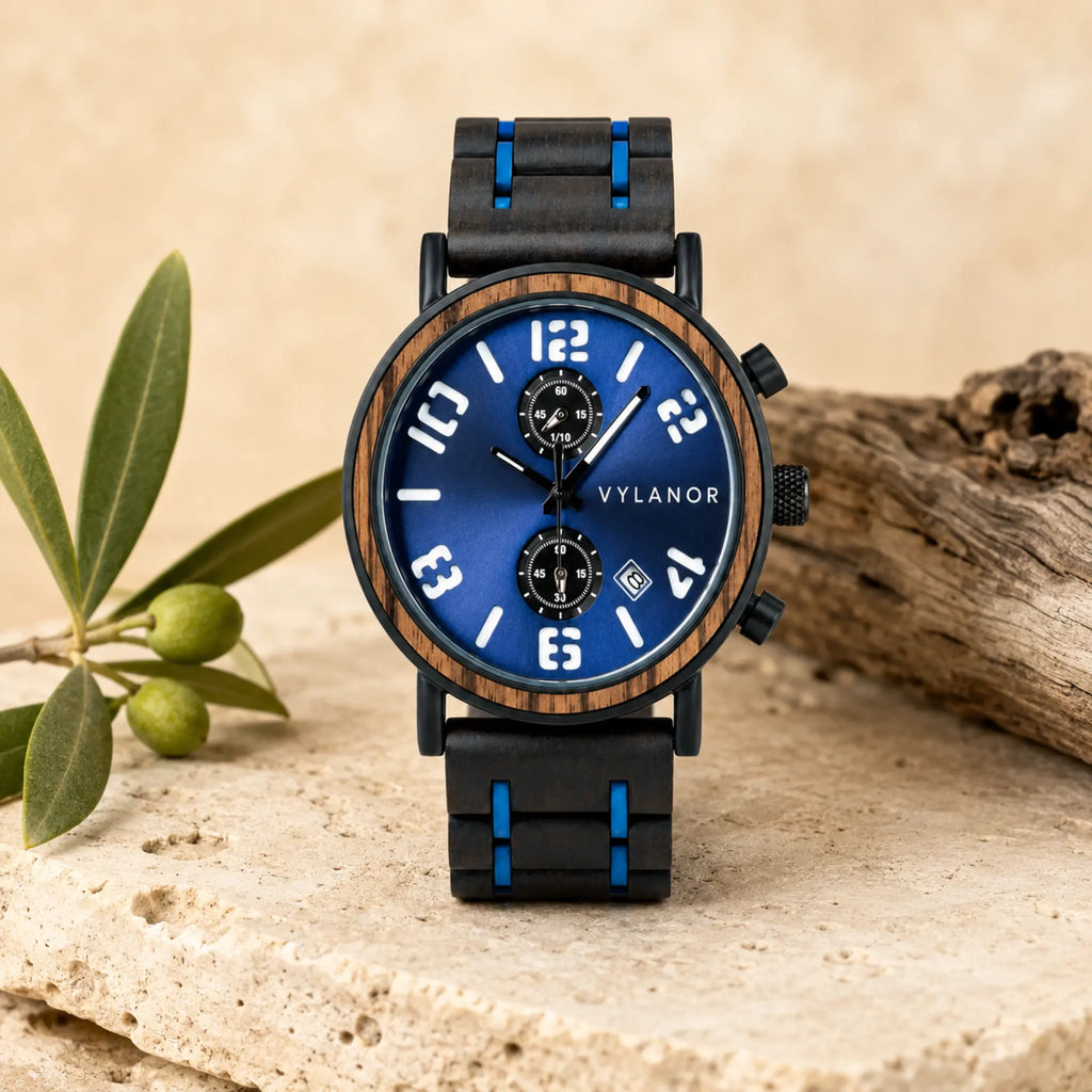 Reloj de madera para hombre Indigo