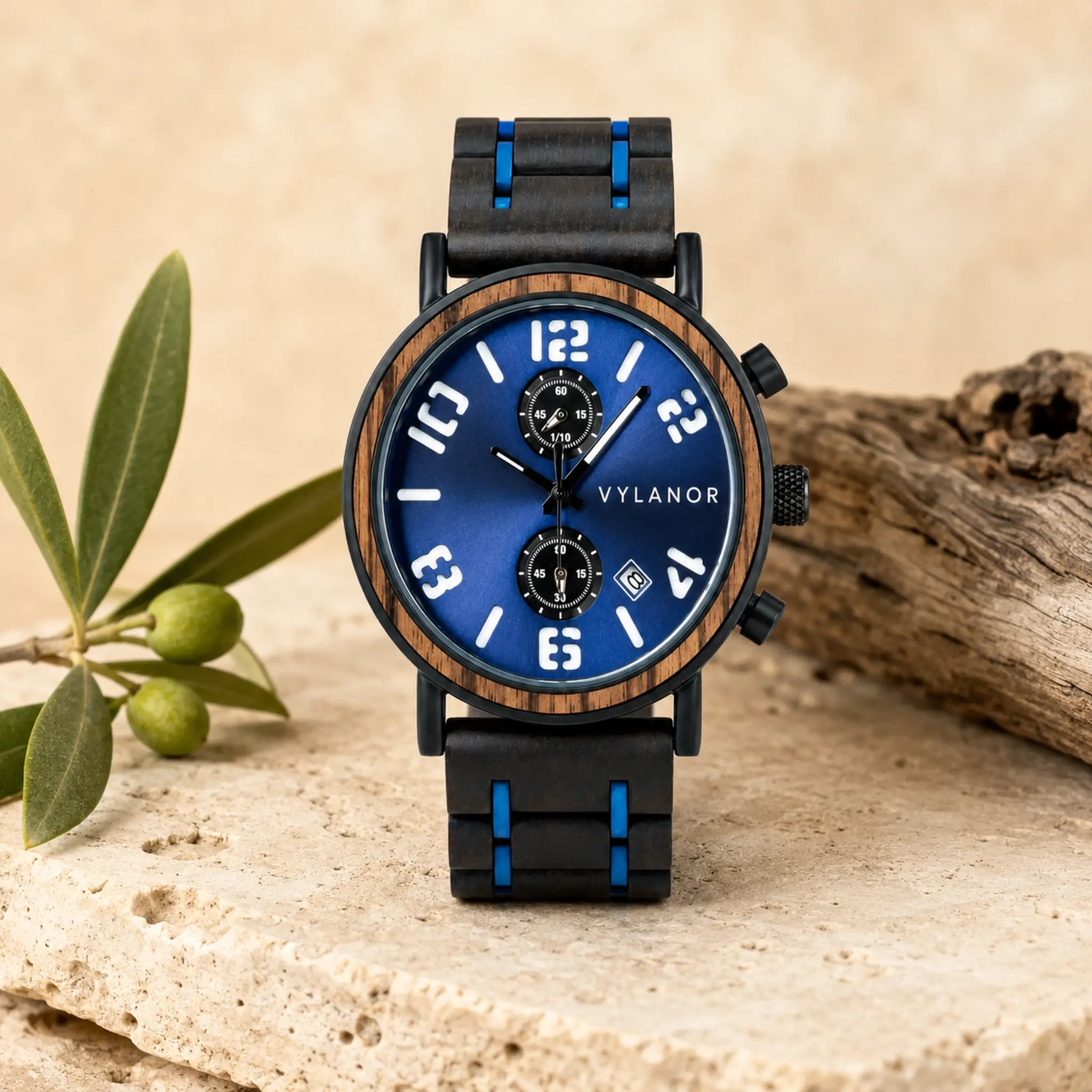 Reloj de madera para hombre Indigo