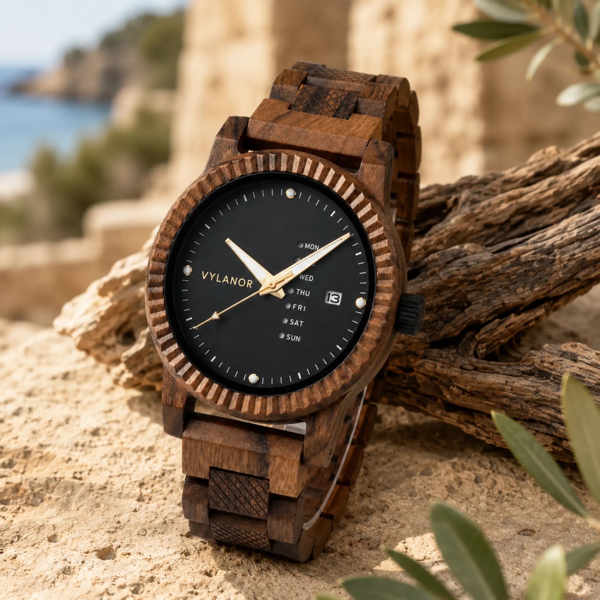 Reloj de madera para hombre Nox