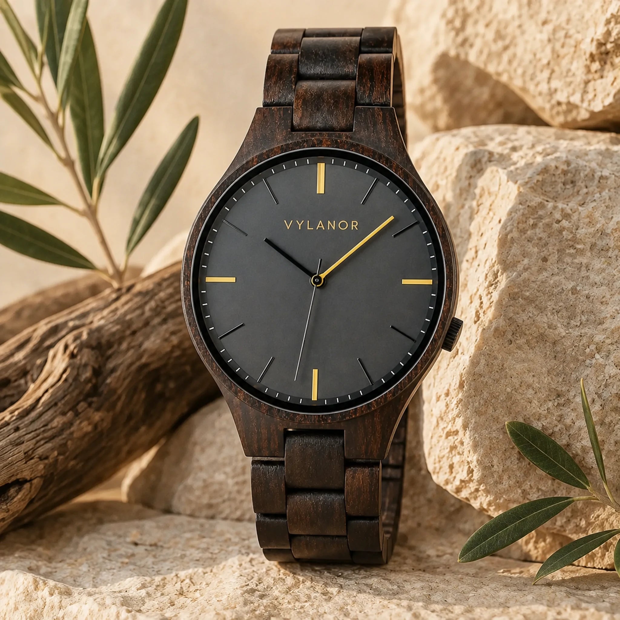 Reloj de madera para hombre Onyx