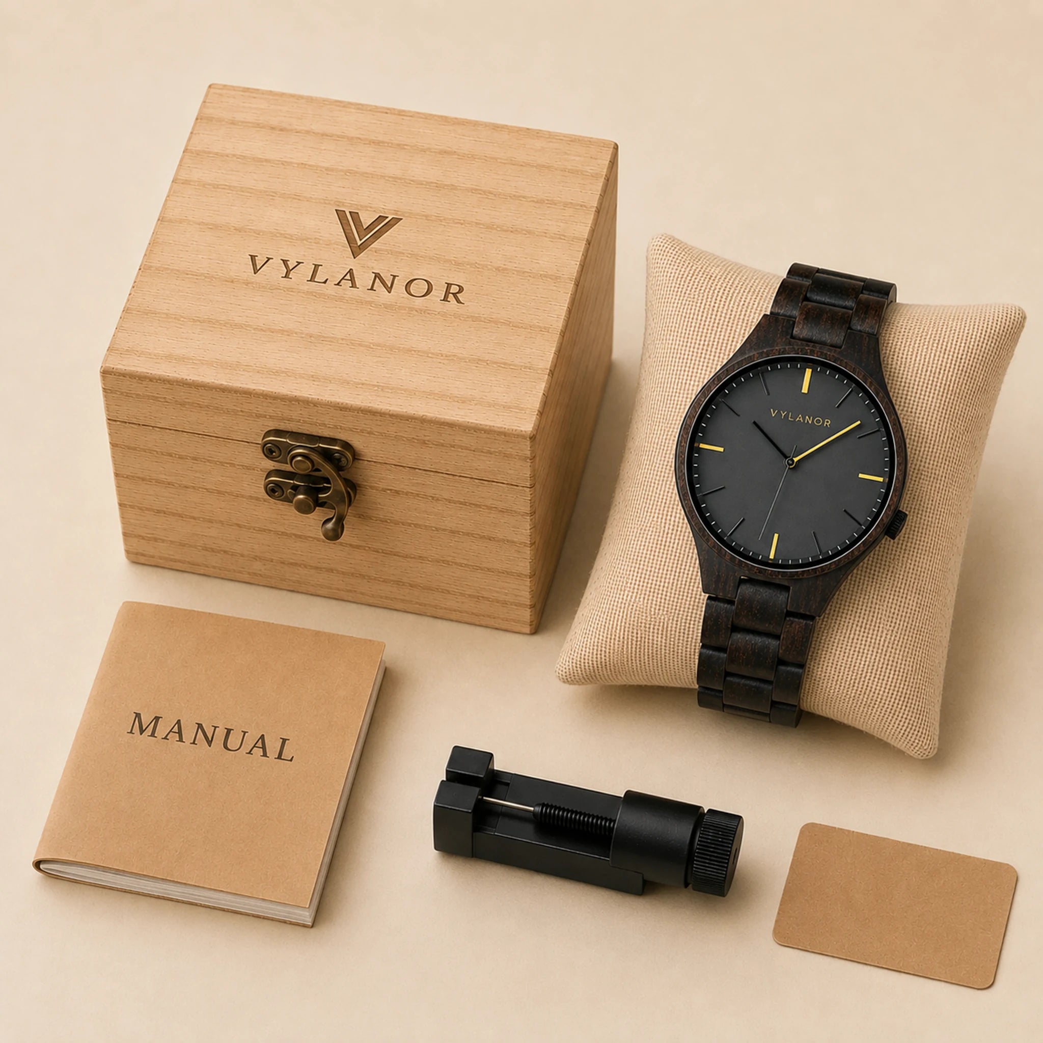 Reloj de madera para hombre Onyx
