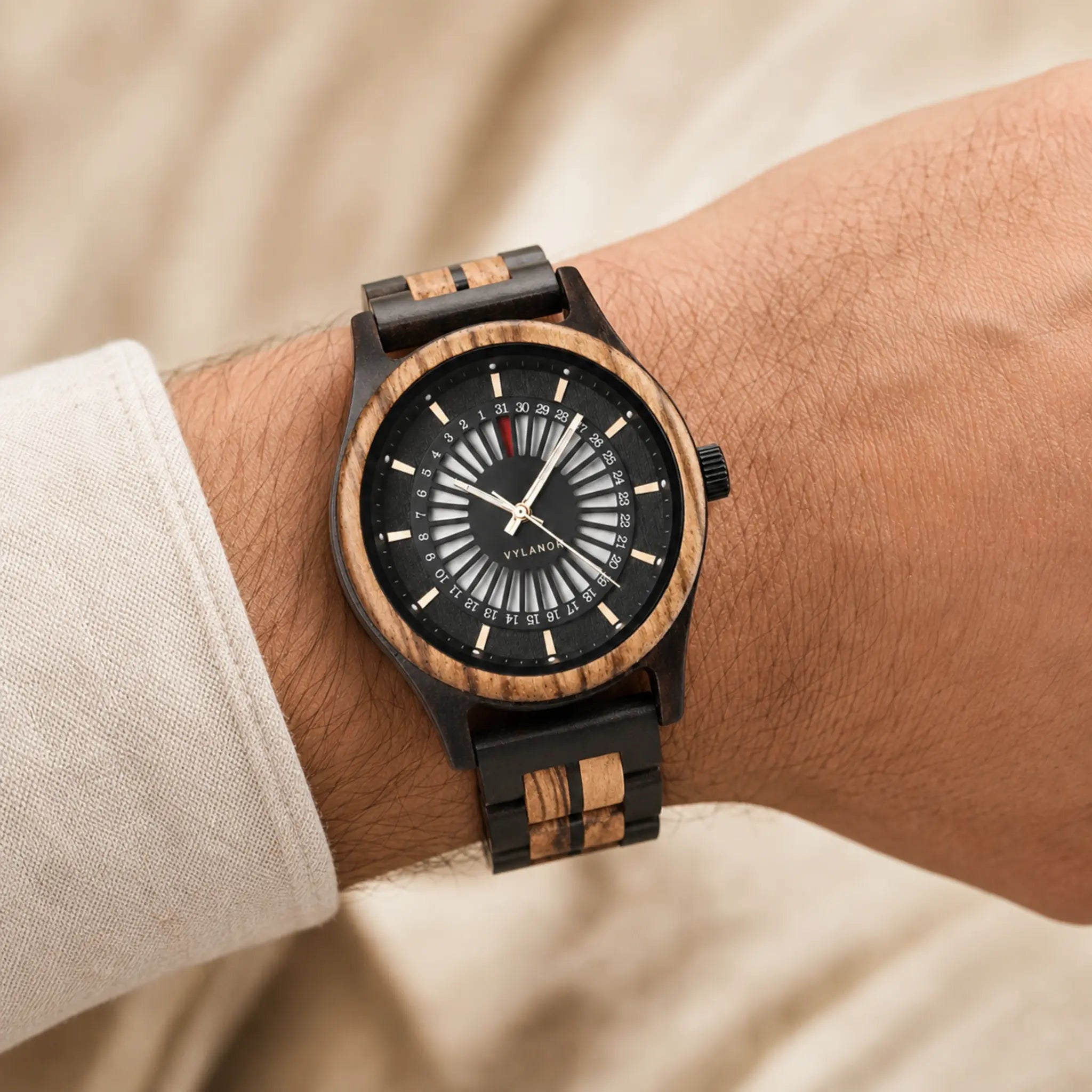 Reloj de madera para hombre Orion