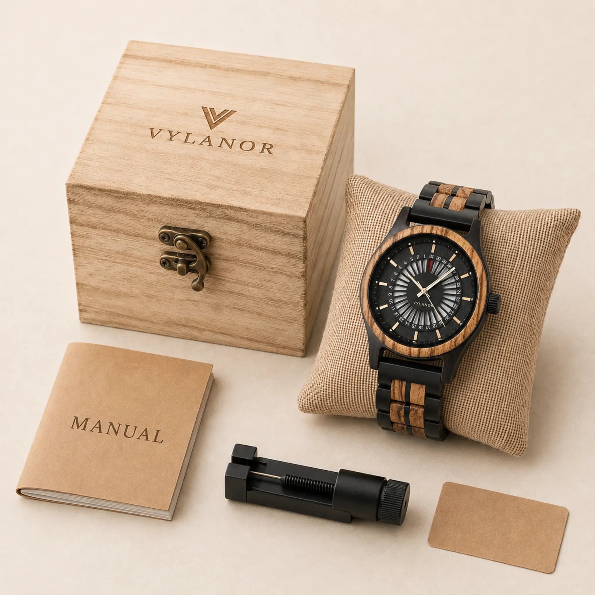 Reloj de madera para hombre Orion