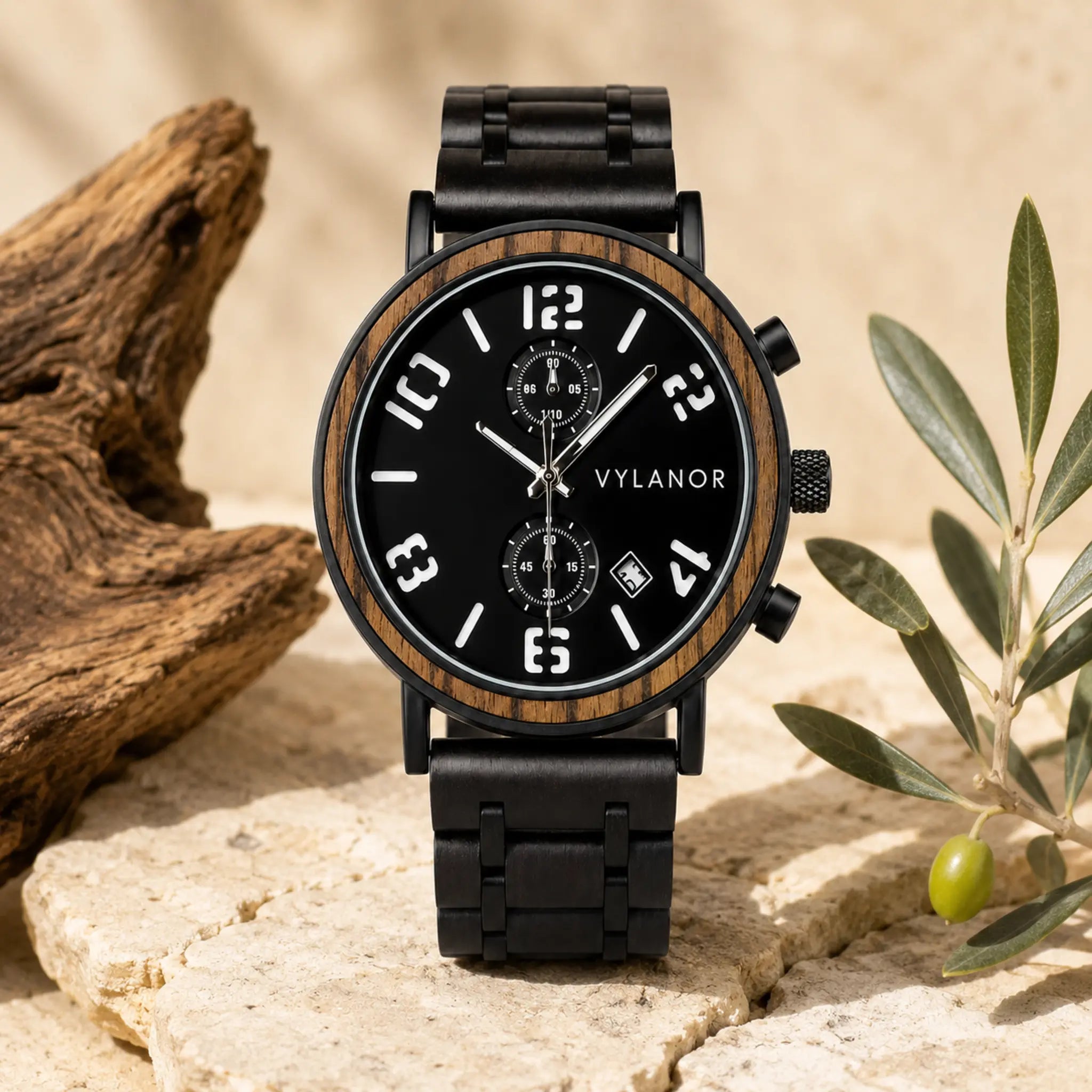 Reloj de madera para hombre Titan