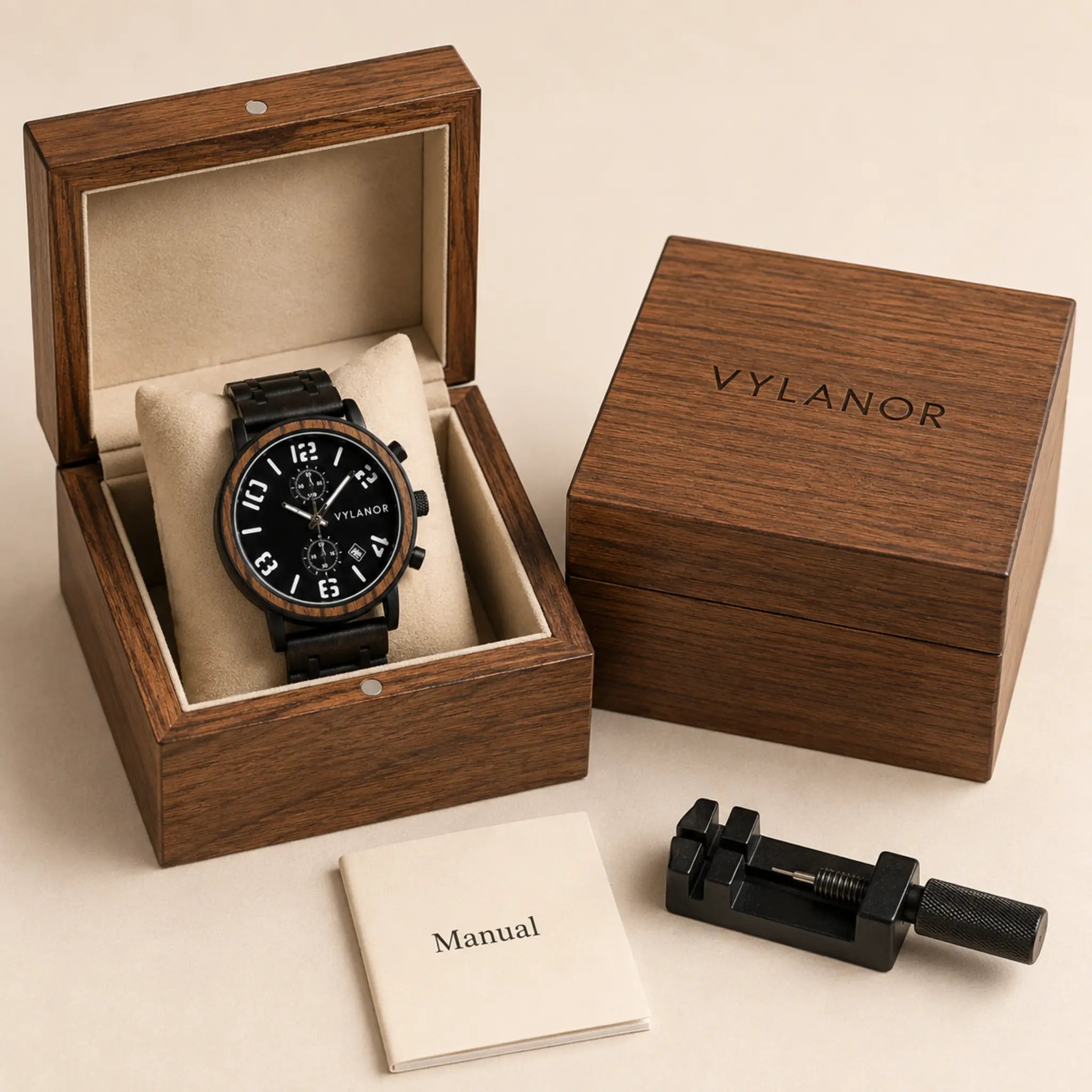 Reloj de madera para hombre Titan